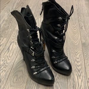 Black Sam Edelman heeled boots women’s size 7 ½